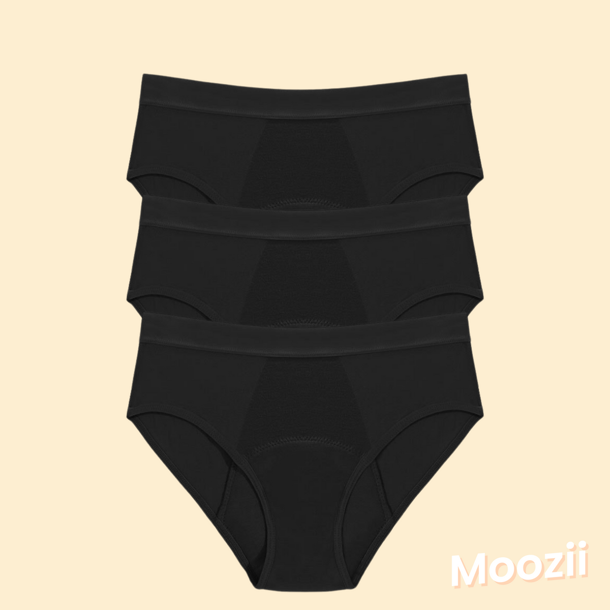 MOOZII MID RISE REUSABLE PERIOD UNDERWEAR